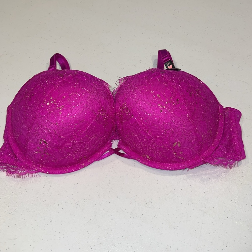 #201. Vibrant Pink Bombshell bra. 38C NWT